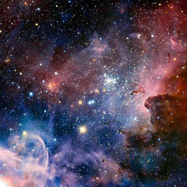 2048x2048 Outer Space Nebula Shiny Starry Universe -  iPad Air Wallpaper
