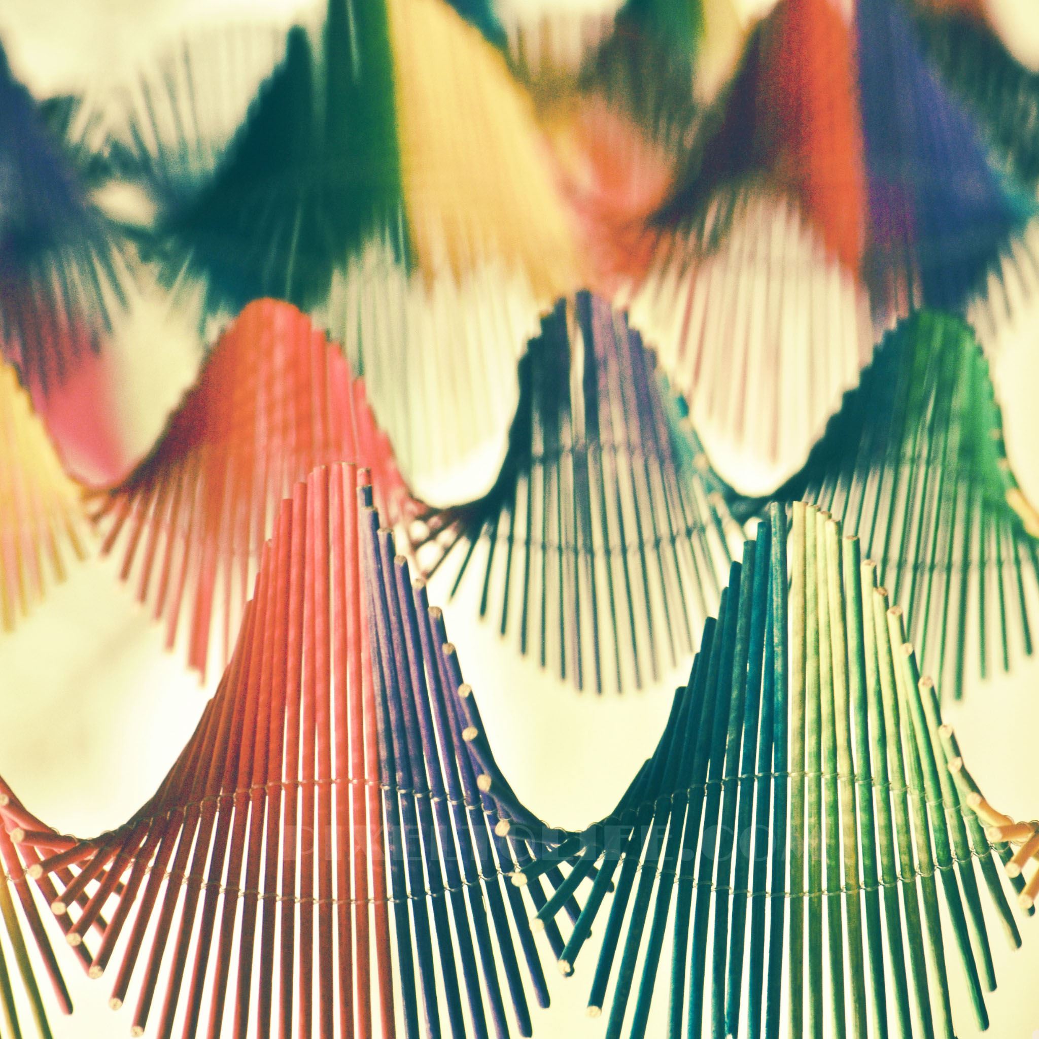Abstract Colorful Rings Paper Cut iPad Air wallpaper 