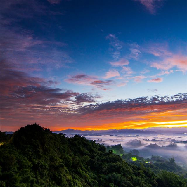 2048x2048 Nature Hill Sunset Skyscape Landscape - landscape iPad Air Wallpaper
