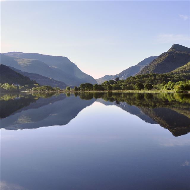 2048x2048 Nature Lake Reflection Landscape - wide iPad Air Wallpaper