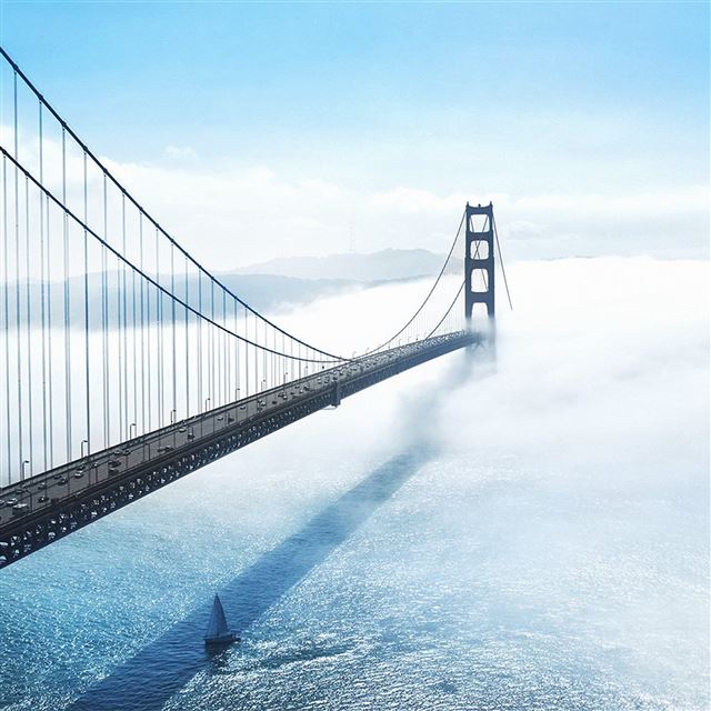 2048x2048 Bridge Sea Lake River City - river iPad Air Wallpaper