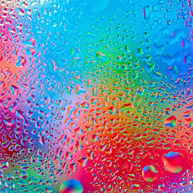 2048x2048 Rainbow Drops Nature - pink iPad Air Wallpaper
