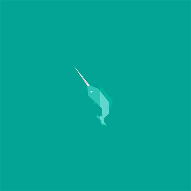 2048x2048 Geometric Green Whale Minimal - design iPad Air Wallpaper