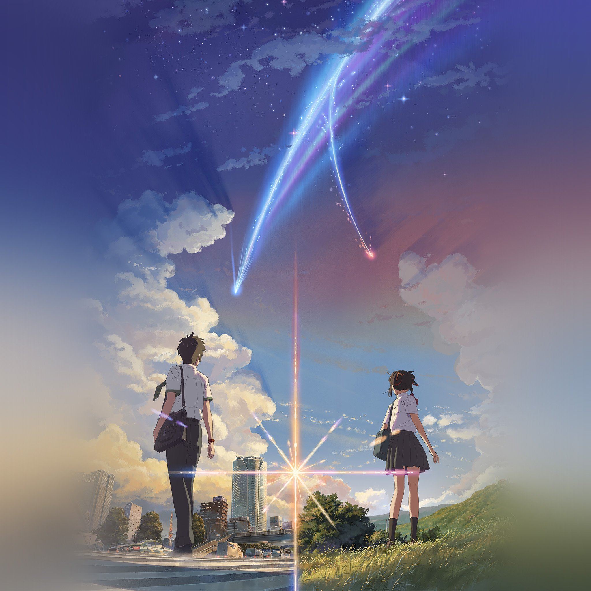 Boy And Girl Anime Art Spring Cute iPad Air wallpaper 