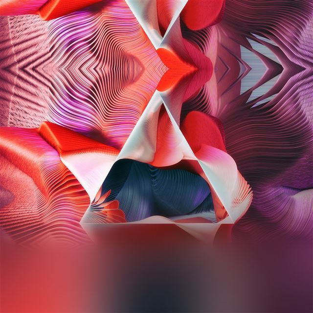 2048x2048 Traingle Plums Art Illustration Red - flower iPad Air Wallpaper