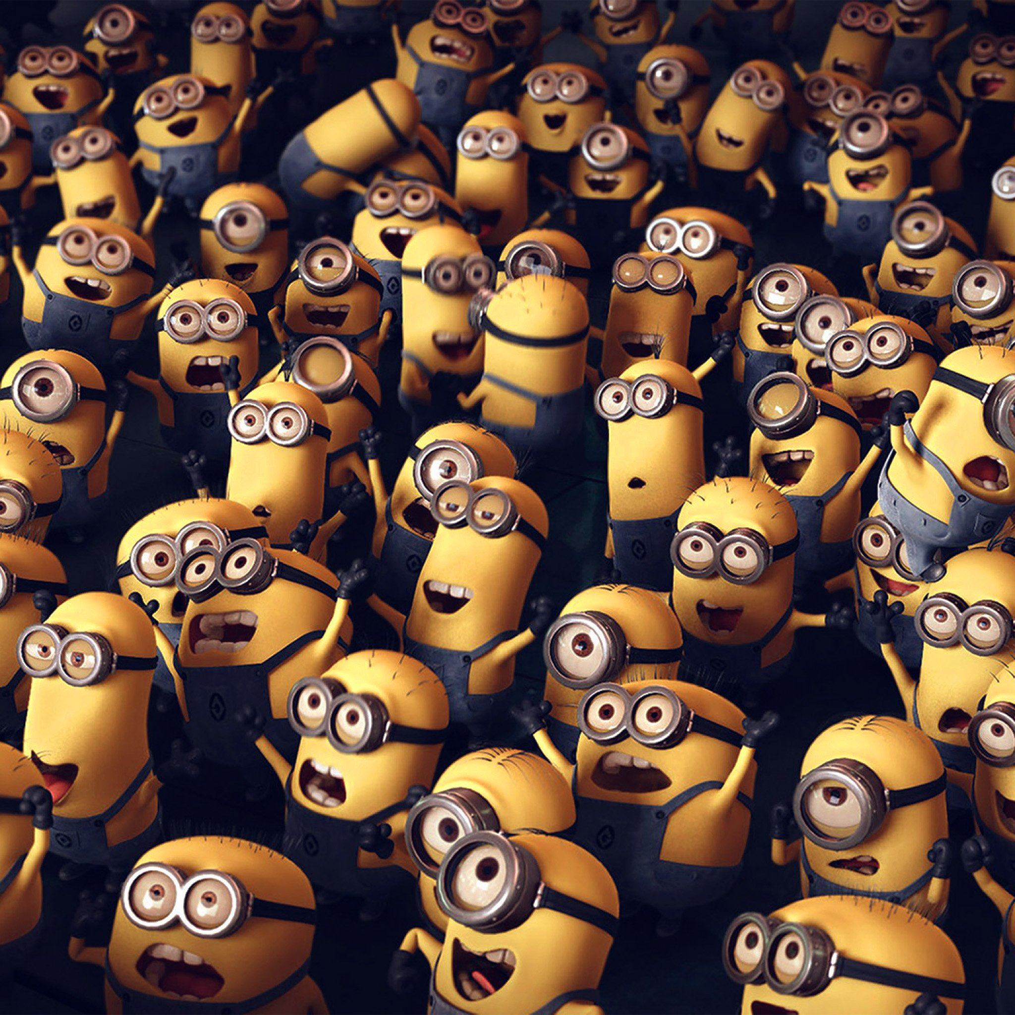 Minions Despicable Me Cute Yellow Art Illustration iPad Air Wallpapers Free  Download