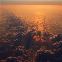 Cloud Nine Sky Fly Sunset Red Nature wallpaper