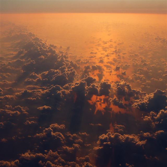 2048x2048 Cloud Nine Sky Fly Sunset Red Nature -  iPad Air Wallpaper