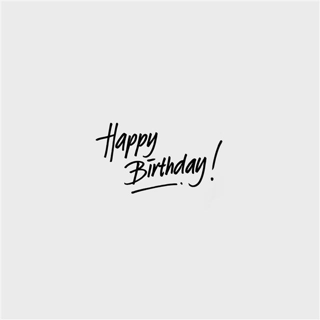 2048x2048 Happy Birthday White Event Writing - writting iPad Air Wallpaper