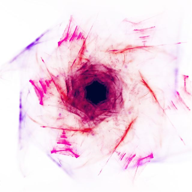 2048x2048 Abstract Flower Red Blue White Hex Art Pattern - art iPad Air Wallpaper