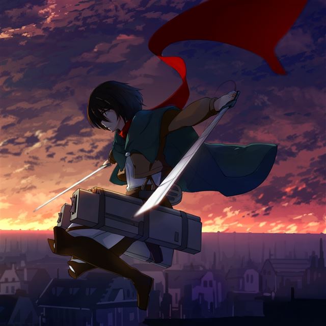 2048x2048 Anime Shingeki No Kyojin Mikasa Ackerman - art iPad Air Wallpaper