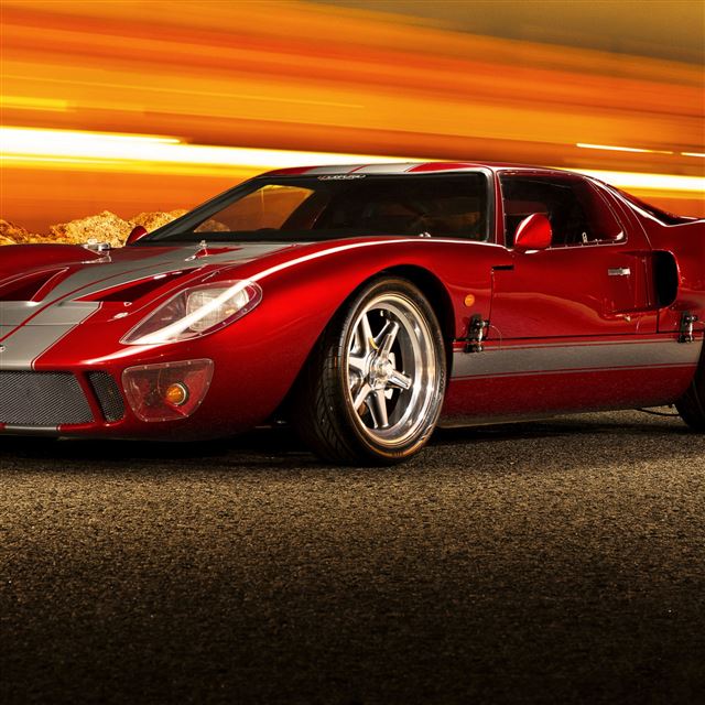 2048x2048 Supercar Red Side View - skyscape iPad Air Wallpaper