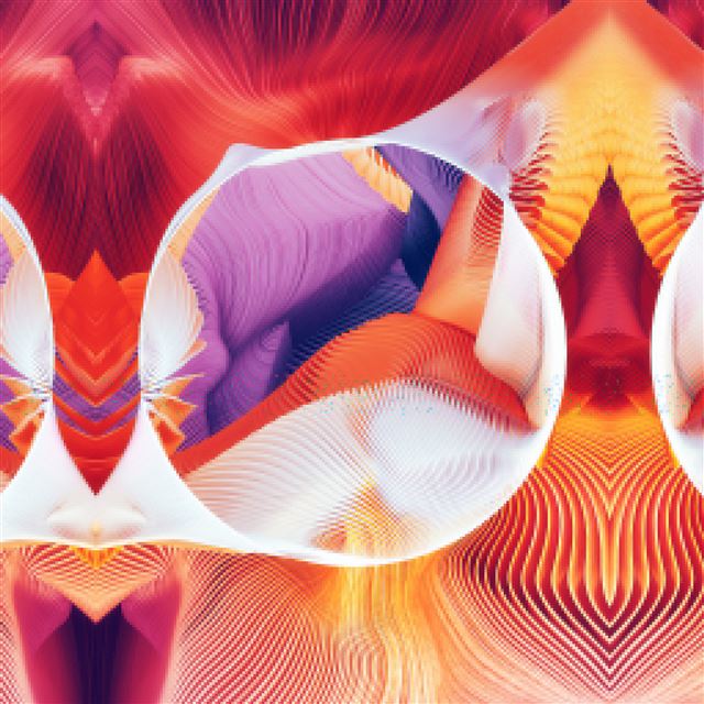 2048x2048 Plums Art Illustration Orange Blue - purple iPad Air Wallpaper