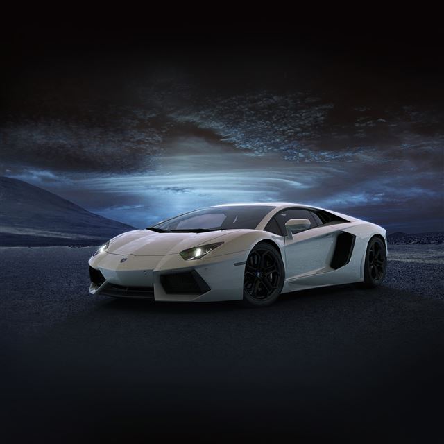 2048x2048 Lamborghini Car Exotic Blue Art - vehicle iPad Air Wallpaper