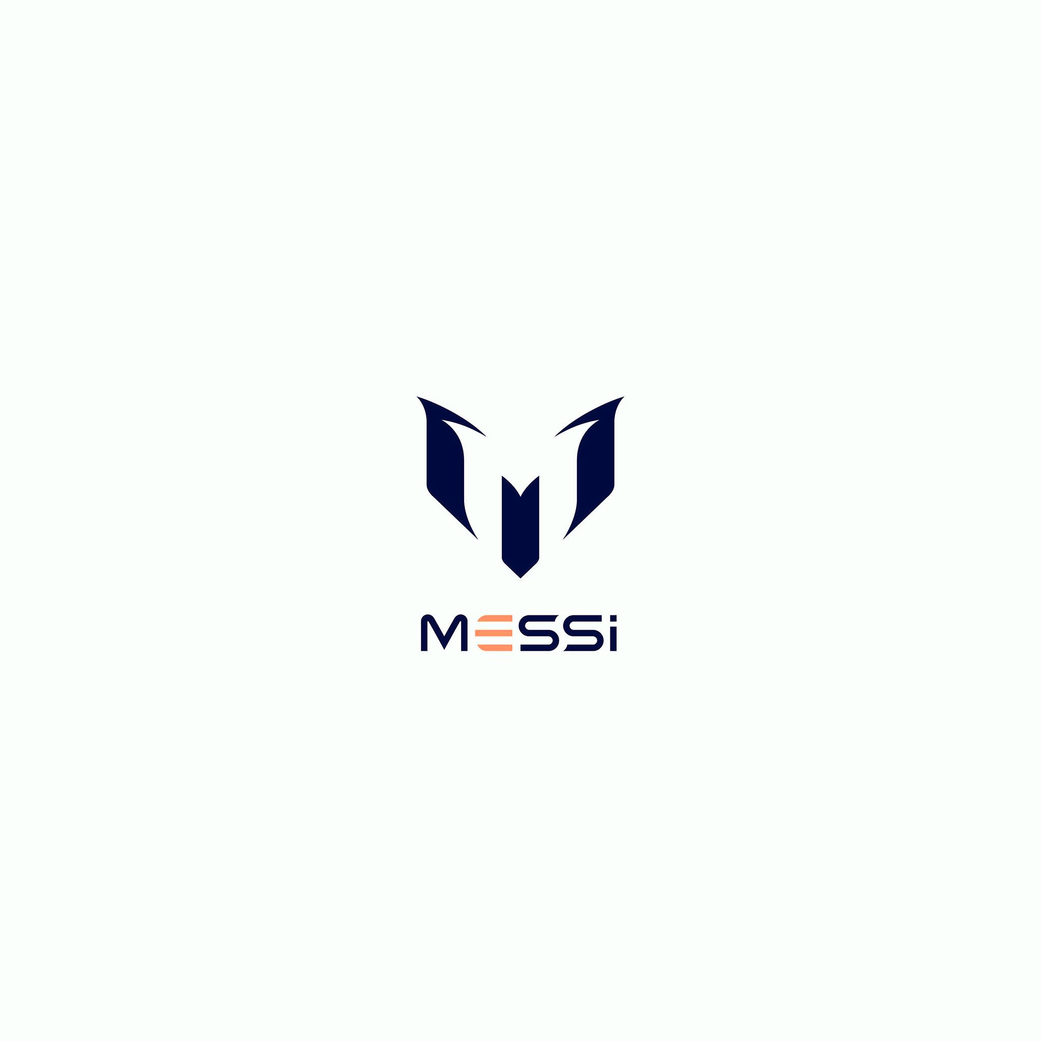 Messi Logo Art Minimal White iPad Air wallpaper 