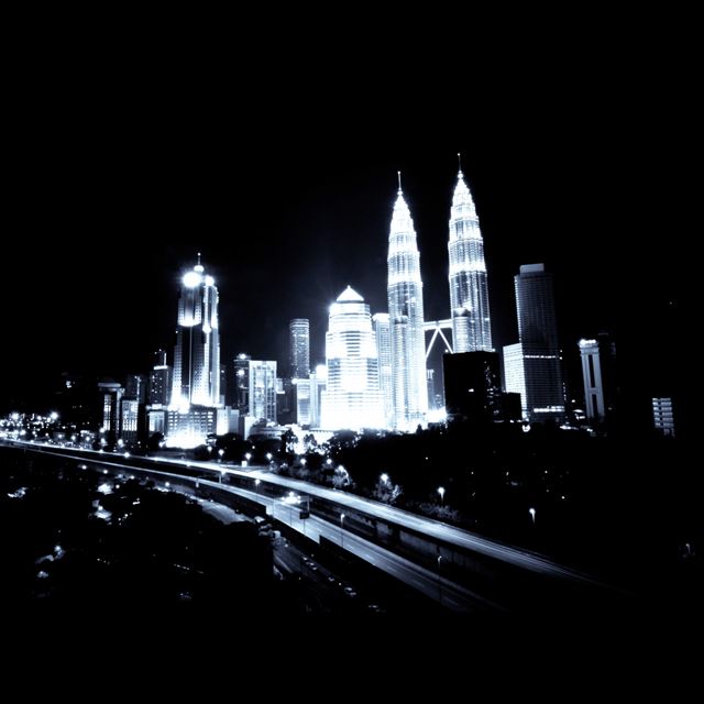 2048x2048 Dark City Urban Art Illustration - street iPad Air Wallpaper