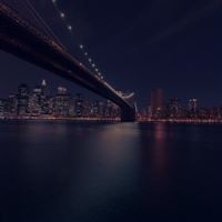 City Night River View Nature Dark wallpaper