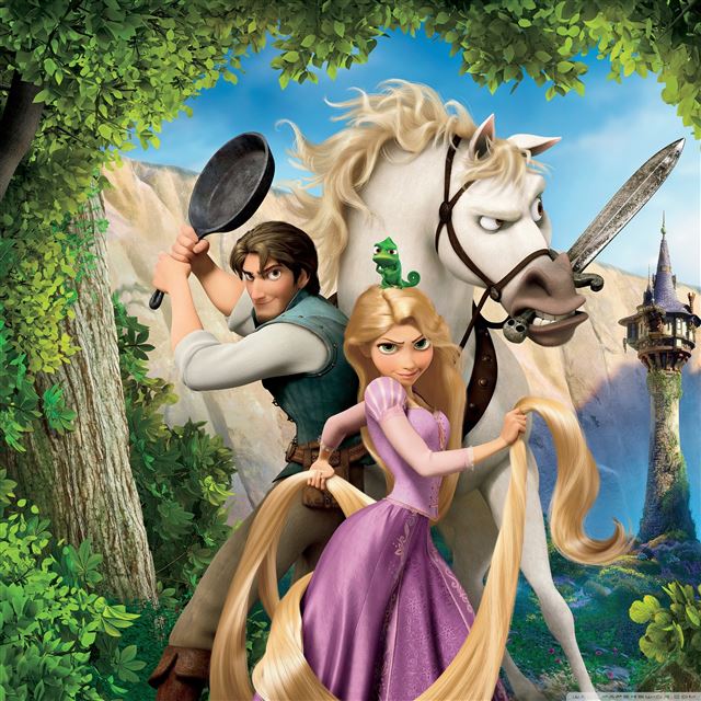 2048x2048 Tangled Rapunzel Flynn And Maximus -  iPad Air Wallpaper