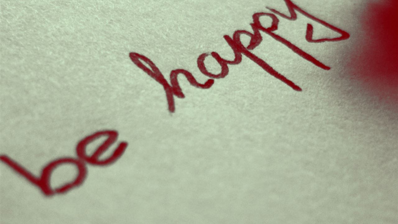 Be Happy Love Handwriting iPad Air wallpaper 