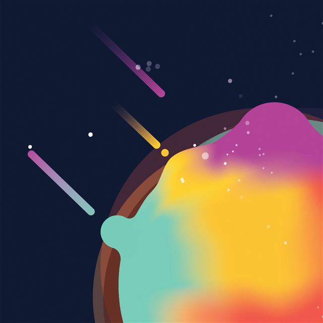 2048x2048 Space Simple Minimal Graphic Illustration Art -  iPad Air Wallpaper