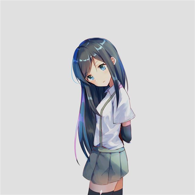 2048x2048 Anime Asashiho Kantai Girl Illustration Art -  iPad Wallpaper