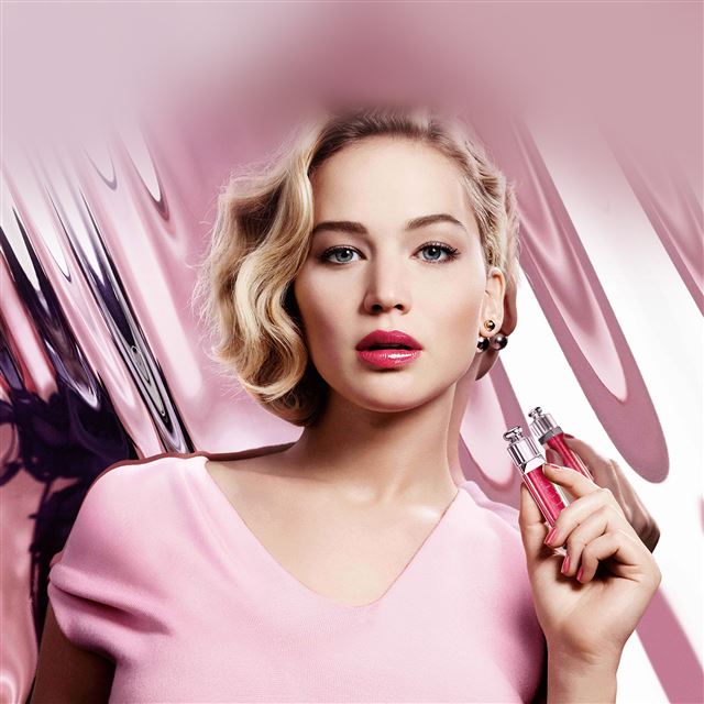 2048x2048 Jennifer Lawrnce Pink Model Celebrity Lips - model iPad Air Wallpaper
