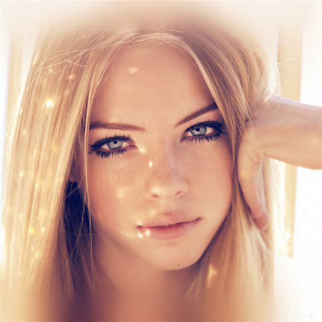 2048x2048 Girl Face Blonde Beauty Red - blonde iPad Air Wallpaper