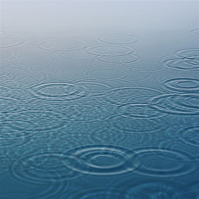 2048x2048 Rainy Wet Ripple Lake Surface - pure iPad Air Wallpaper