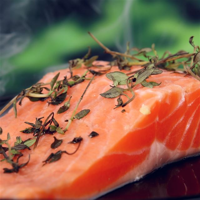 2048x2048 Salmon Food Bokeh Nature - fresh iPad Air Wallpaper