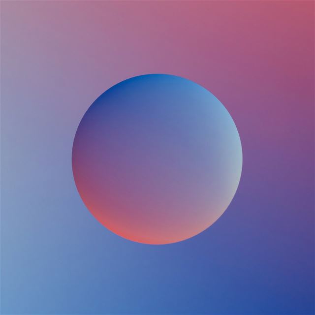 2048x2048 Minimal Ball Gradation Red Blue Illustration Art - pink iPad Air Wallpaper