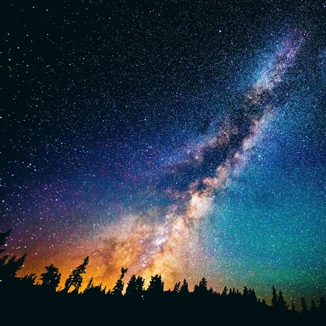 2048x2048 Nature Fantasy Shiny Starry Dark Scenery - scenery iPad Air Wallpaper