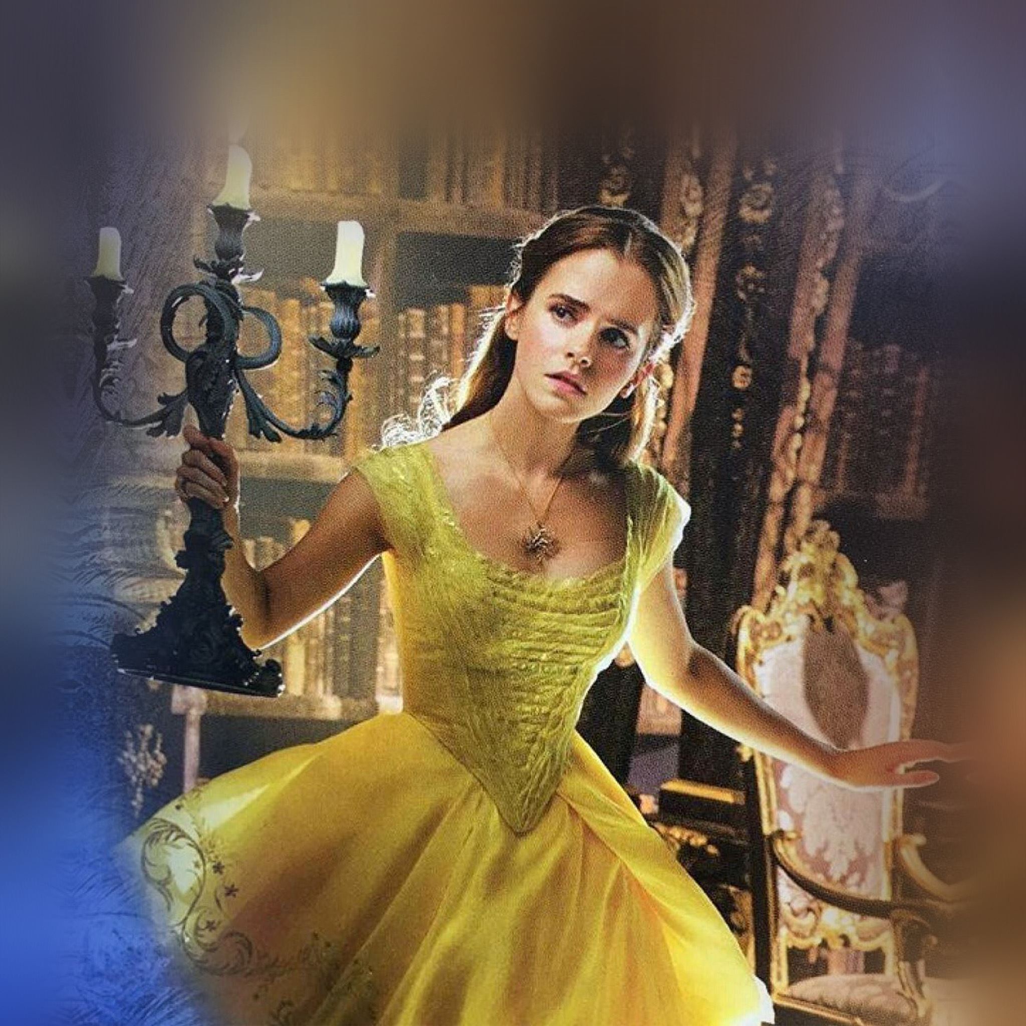 Beauty And The Beast Emma Watson Dress Role Poster iPad Air wallpaper 