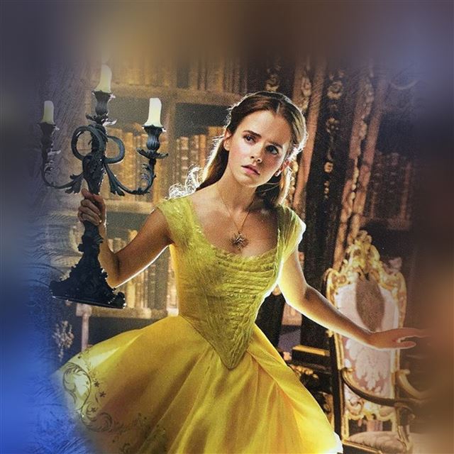 2048x2048 Beauty And The Beast Emma Watson Dress Role Poster -  iPad Air Wallpaper