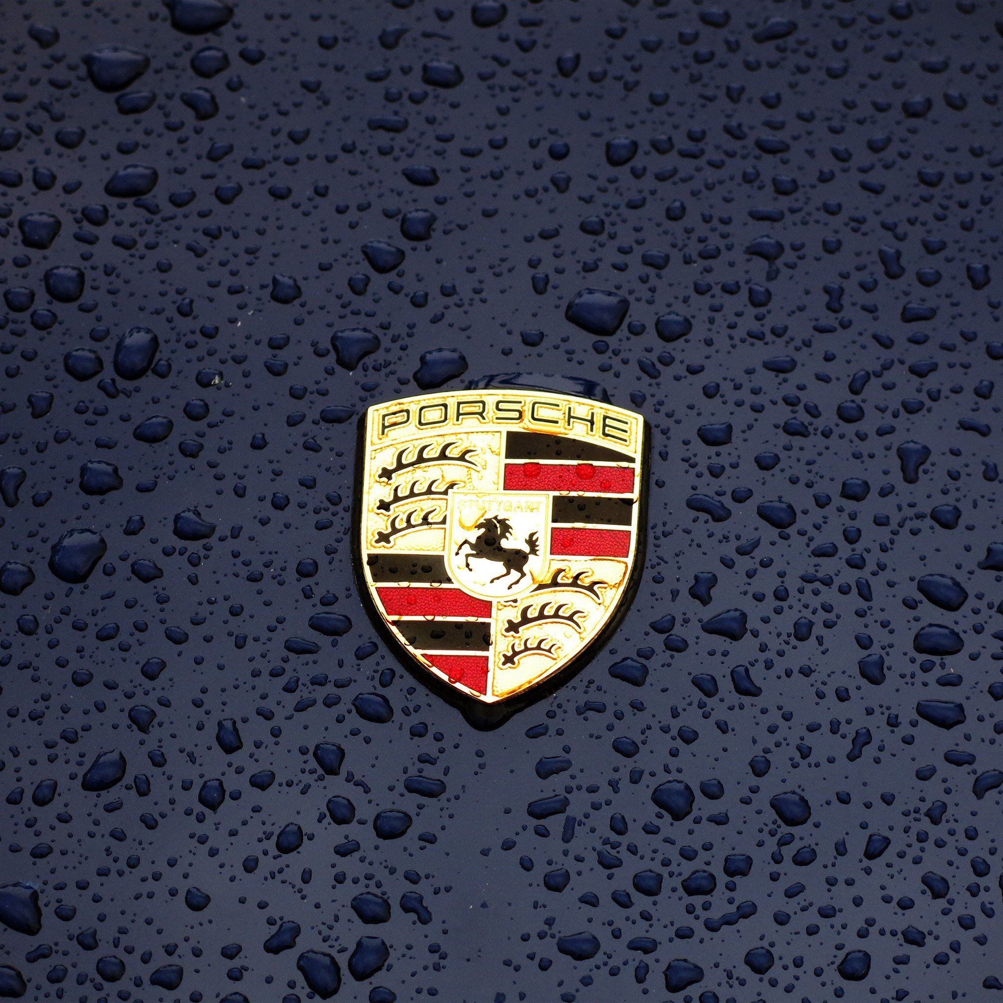 Porsche Logo Emblem Car Illustration Art iPad Air wallpaper 