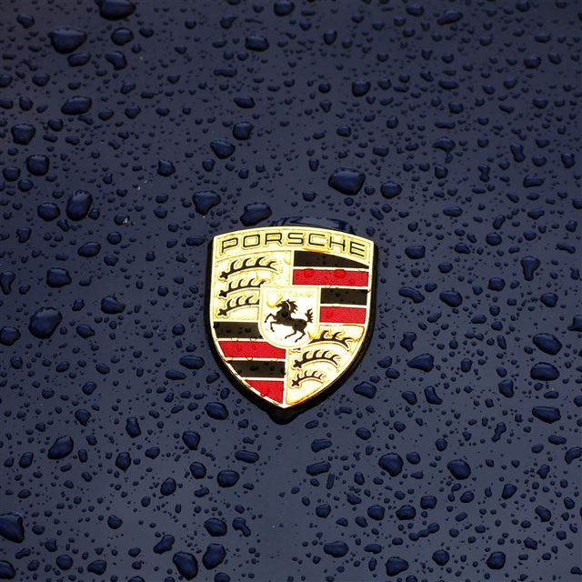 2048x2048 Porsche Logo Emblem Car Illustration Art -  iPad Air Wallpaper