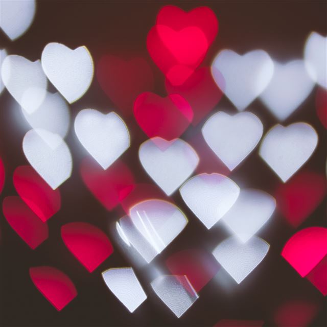 2048x2048 Highlights Hearts Texture Light Pattern Background -  iPad Air Wallpaper