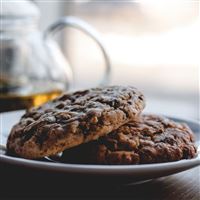Afternoon Tea Biscuits Plate Macro wallpaper