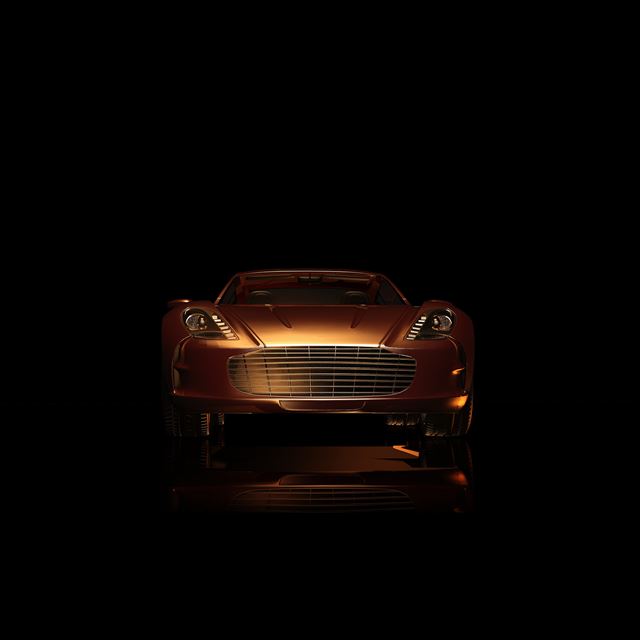 2048x2048 Dark Sportscar Gold Art Illustration - gold iPad Air Wallpaper