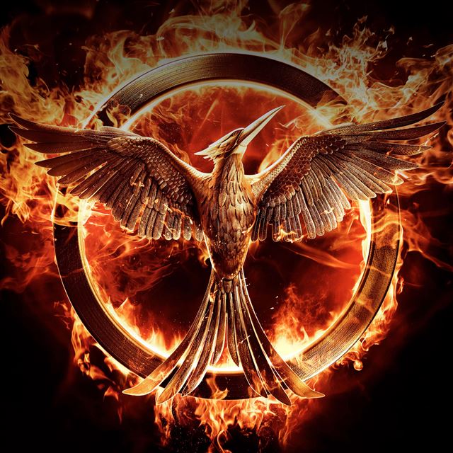 2048x2048 Hunger Games Fire - gold iPad Air Wallpaper