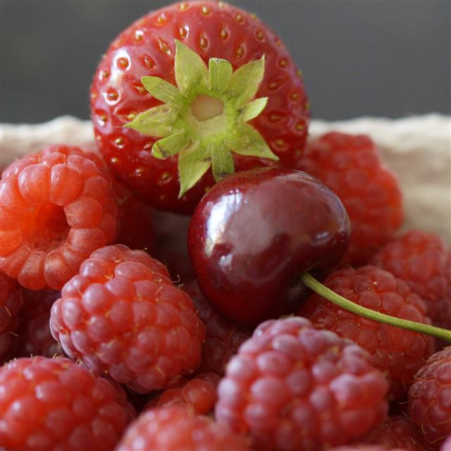 2048x2048 Raspberry Cherry Berry Ripe Juicy - cherry iPad Air Wallpaper
