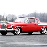 Studebaker Golden Hawk 1957 Red Side View wallpaper