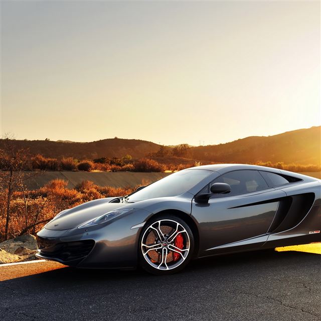 2048x2048 Mclaren Mp4 12c Sport Car Supercar Gray Sunset - vehicle iPad Air Wallpaper