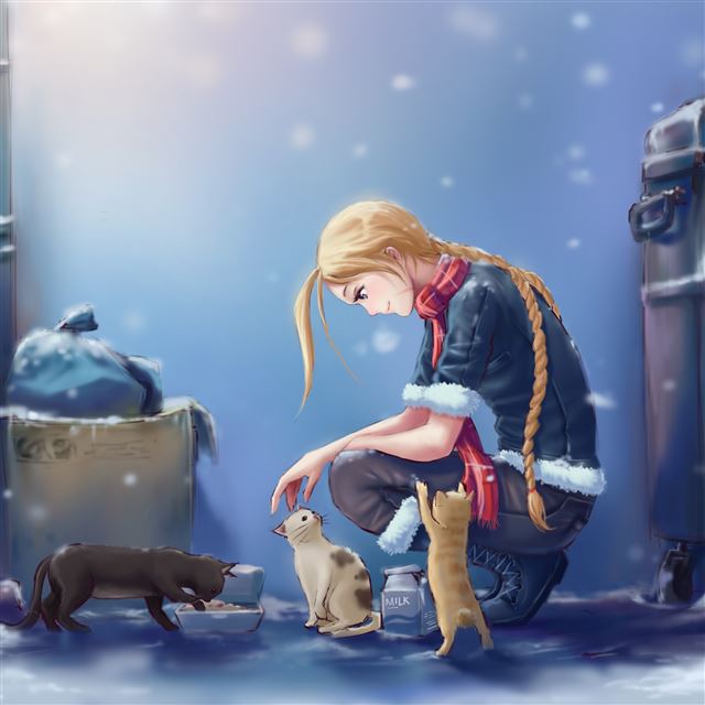 2048x2048 Street Fighter Cammy Girl Street Cats Art -  iPad Wallpaper