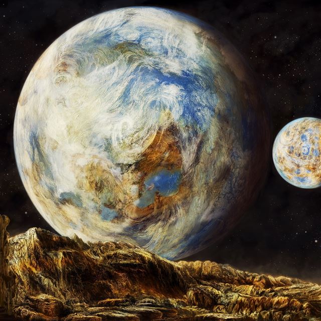 2048x2048 Super Space Planet Sky -  iPad Wallpaper