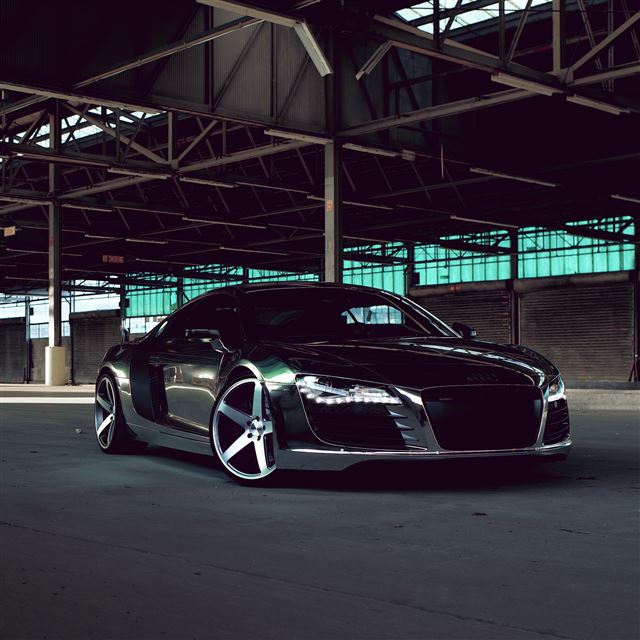 2048x2048 Audi R8 Chrome CW 5 Matte Black Side View - side iPad Air Wallpaper