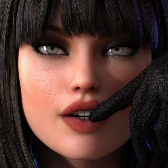 2048x2048 Girl face - look iPad Air Wallpaper