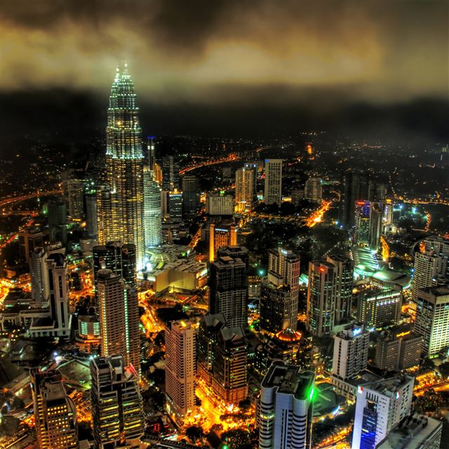 2048x2048 Kuala lumpur night - city iPad Air Wallpaper