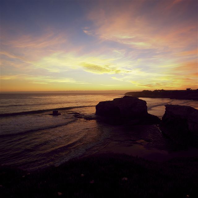 2048x2048 Sunset - cyan iPad Air Wallpaper