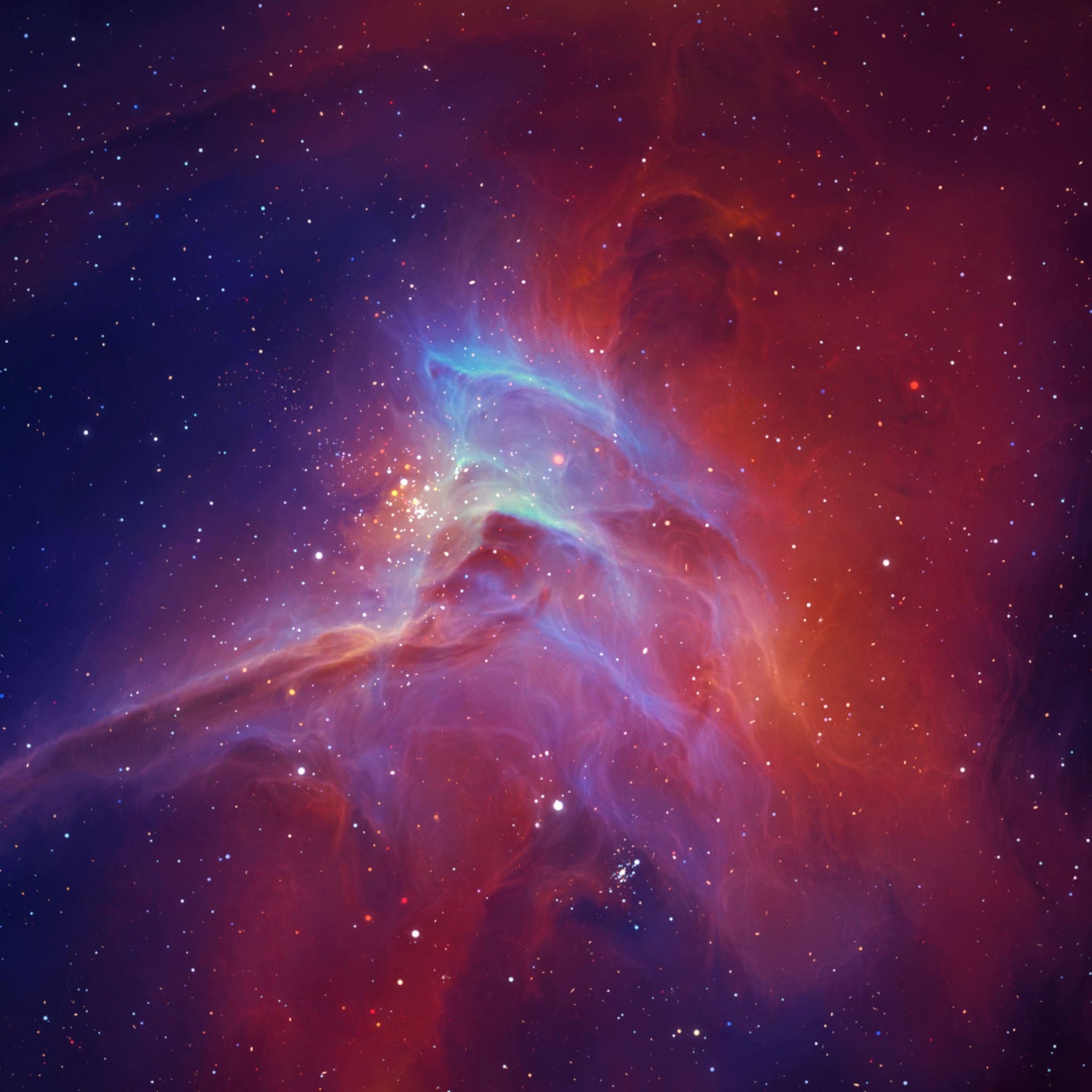 Space star nebula glow iPad Air wallpaper 