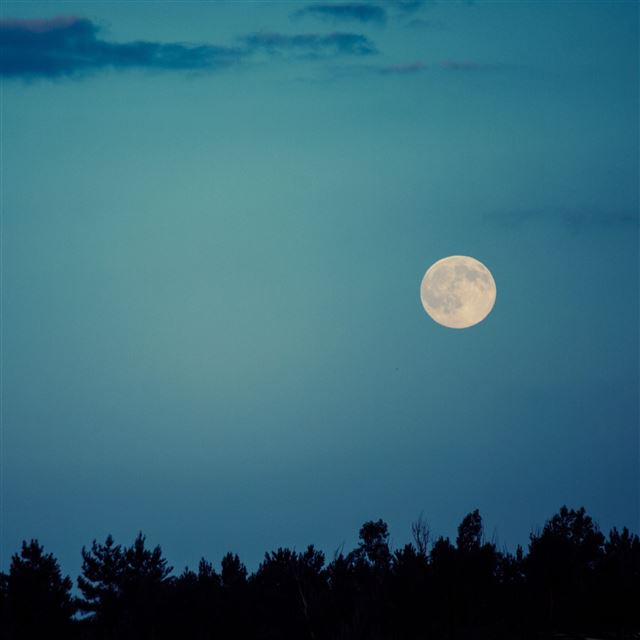 2048x2048 Moon - cyan iPad Air Wallpaper